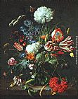 Jan Miense Molenaer Paintings - Vase of Flowers by Jan Davidsz de Heem